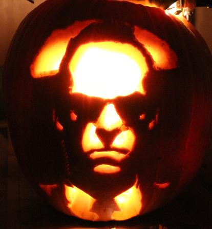 Agent Smith, The Matrix, Halloween Pumpkin Carving