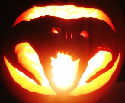 Durin's Bane, Balrog of Moria, Lord of the Rings, Halloween Pumpkin Carving
